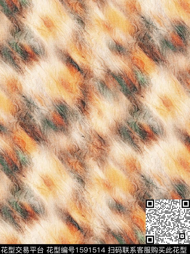 肌理抽象布纹数码印花华亿平台下载（图片编号: 1591514） - 瓦栏（Walan）