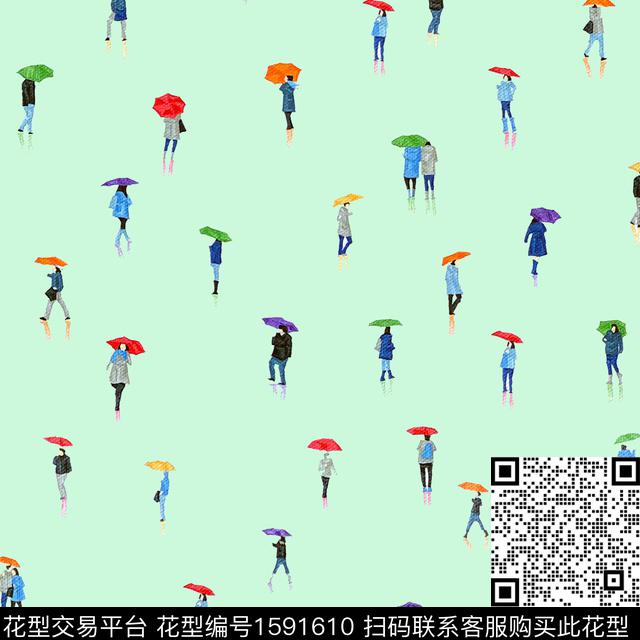 雨伞小碎花高尔夫数码印花华亿平台下载（图片编号: 1591610） - 瓦栏（Walan）