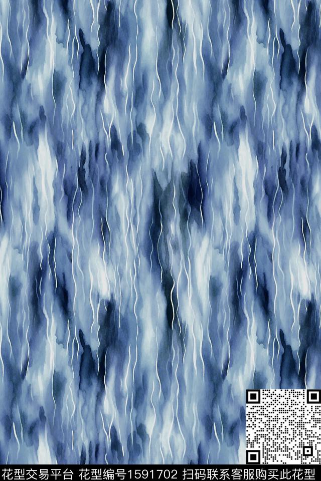 真丝肌理旗袍数码印花华亿平台下载（图片编号: 1591702） - 瓦栏（Walan）