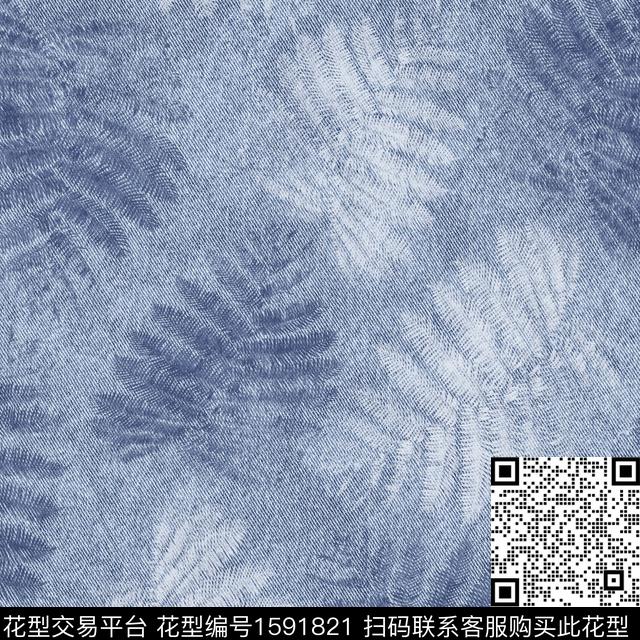 肌理牛仔牛仔纹理数码印花华亿平台下载（图片编号: 1591821） - 瓦栏（Walan）