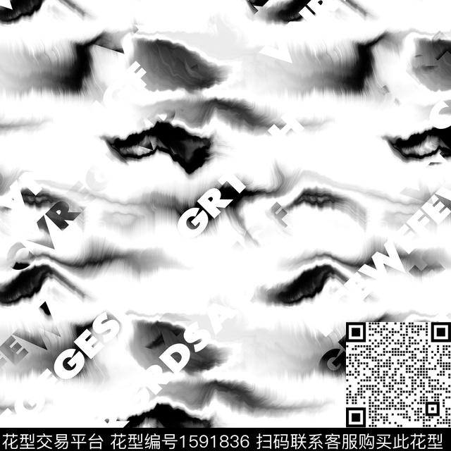 黑白华亿平台抽象底纹数码印花华亿平台下载（图片编号: 1591836） - 瓦栏（Walan）
