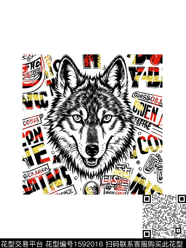 潮牌欧洲大牌风数码印花华亿平台下载（图片编号: 1592016） - 瓦栏（Walan）