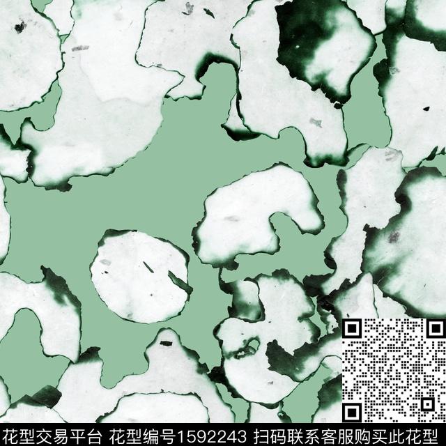 渐变抽象水彩数码印花华亿平台下载（图片编号: 1592243） - 瓦栏（Walan）