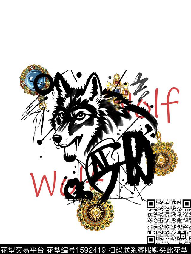 珠宝宝石欧洲大牌风数码印花华亿平台下载（图片编号: 1592419） - 瓦栏（Walan）