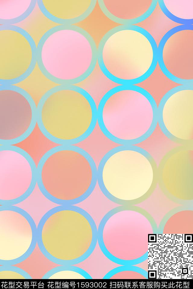 渐变格子几何数码印花华亿平台下载（图片编号: 1593002） - 瓦栏（Walan）