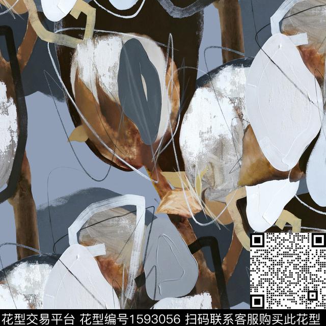 油画华亿平台线条数码印花华亿平台下载（图片编号: 1593056） - 瓦栏（Walan）