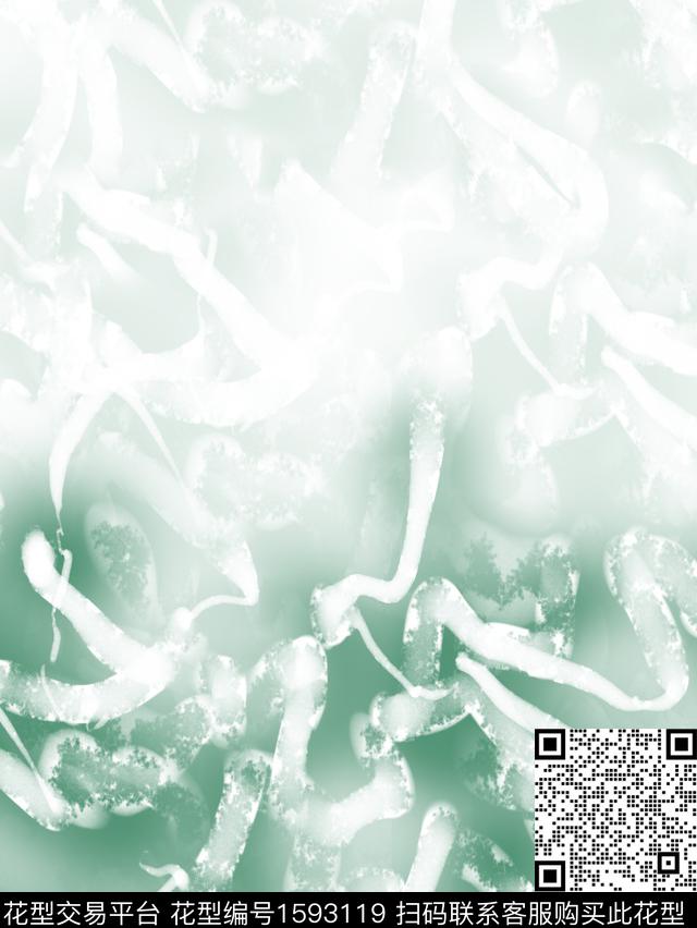 定位花黑白华亿平台抽象男装数码印花华亿平台下载（图片编号: 1593119） - 瓦栏（Walan）