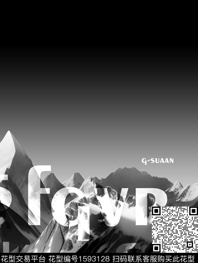 雪山定位字母数码印花华亿平台下载（图片编号: 1593128） - 瓦栏（Walan）