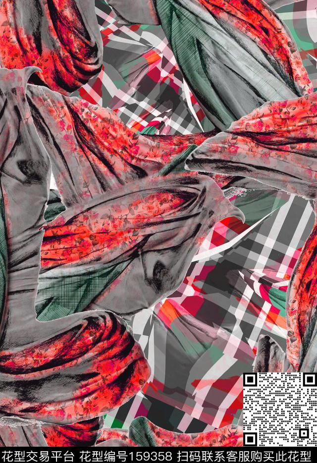 感悟抽象数码印花华亿平台下载（图片编号: 159358） - 瓦栏（Walan）