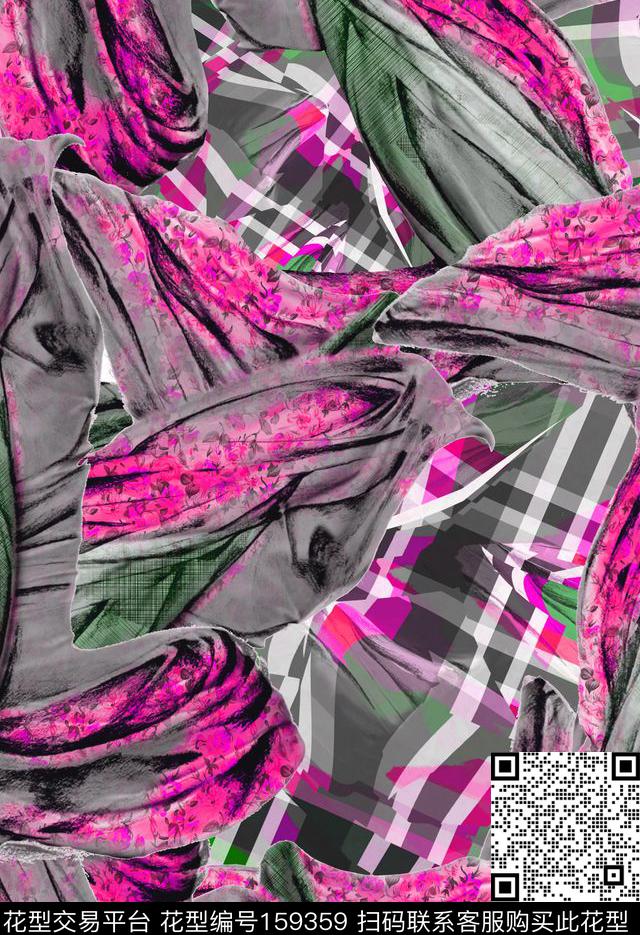 感悟抽象数码印花华亿平台下载（图片编号: 159359） - 瓦栏（Walan）