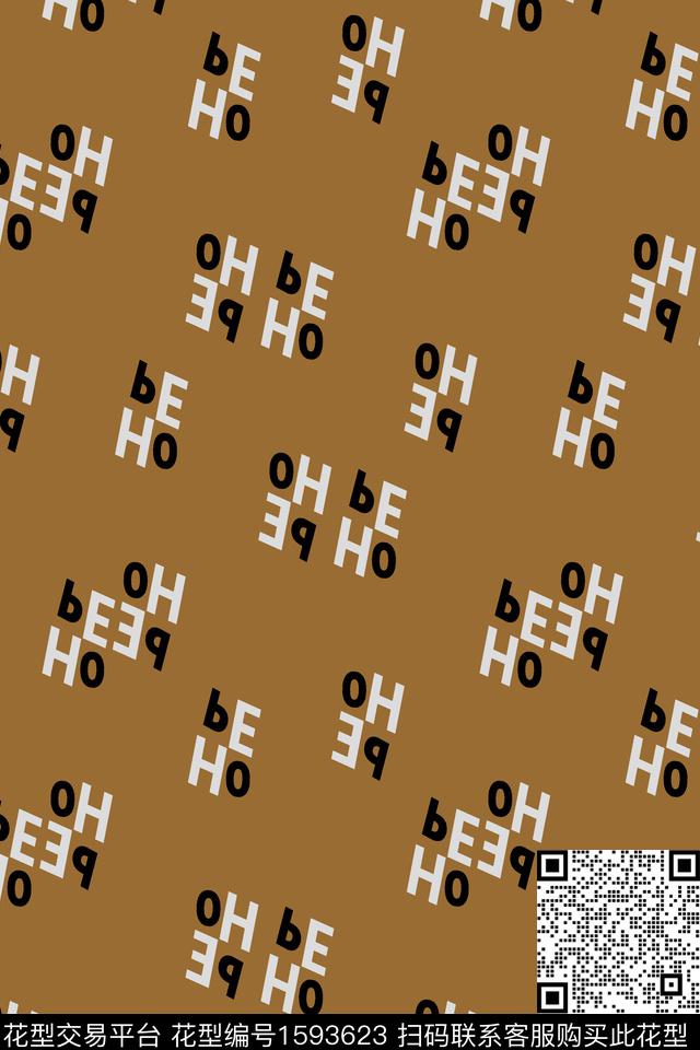 趣味字母黑白华亿平台传统印花华亿平台下载（图片编号: 1593623） - 瓦栏（Walan）