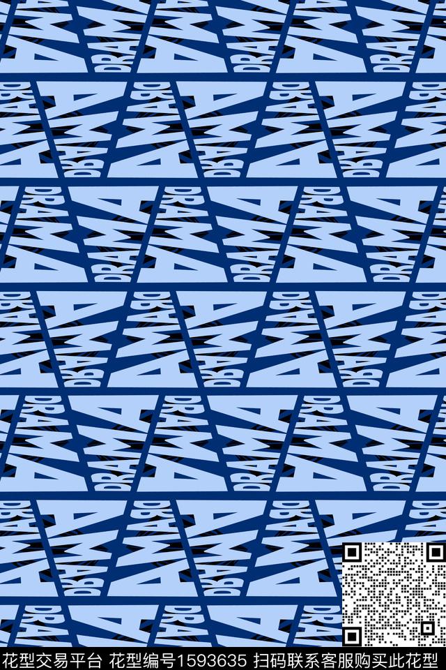 几何字母趣味传统印花华亿平台下载（图片编号: 1593635） - 瓦栏（Walan）