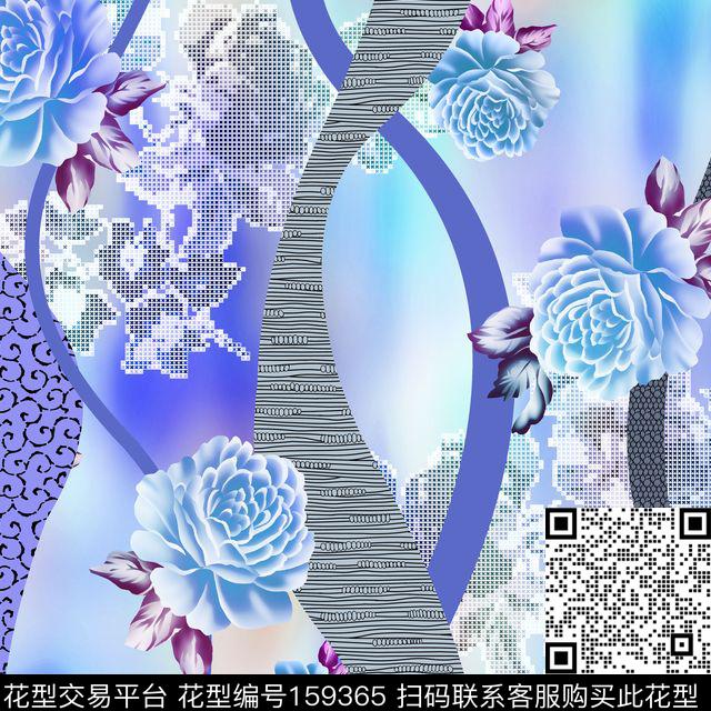 爆款散花数码印花华亿平台下载（图片编号: 159365） - 瓦栏（Walan）