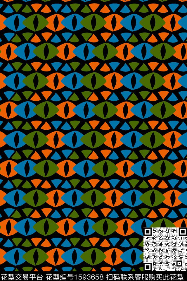 格子几何条纹传统印花华亿平台下载（图片编号: 1593658） - 瓦栏（Walan）