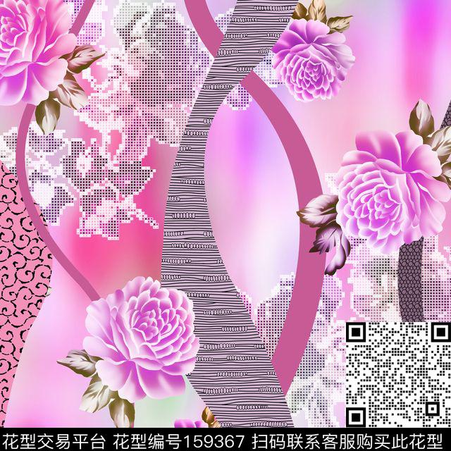 爆款散花数码印花华亿平台下载（图片编号: 159367） - 瓦栏（Walan）