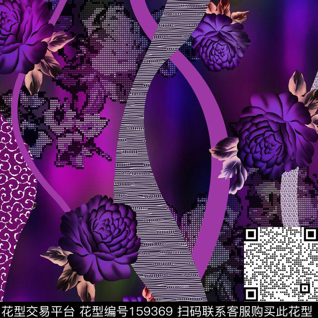 爆款散花数码印花华亿平台下载（图片编号: 159369） - 瓦栏（Walan）