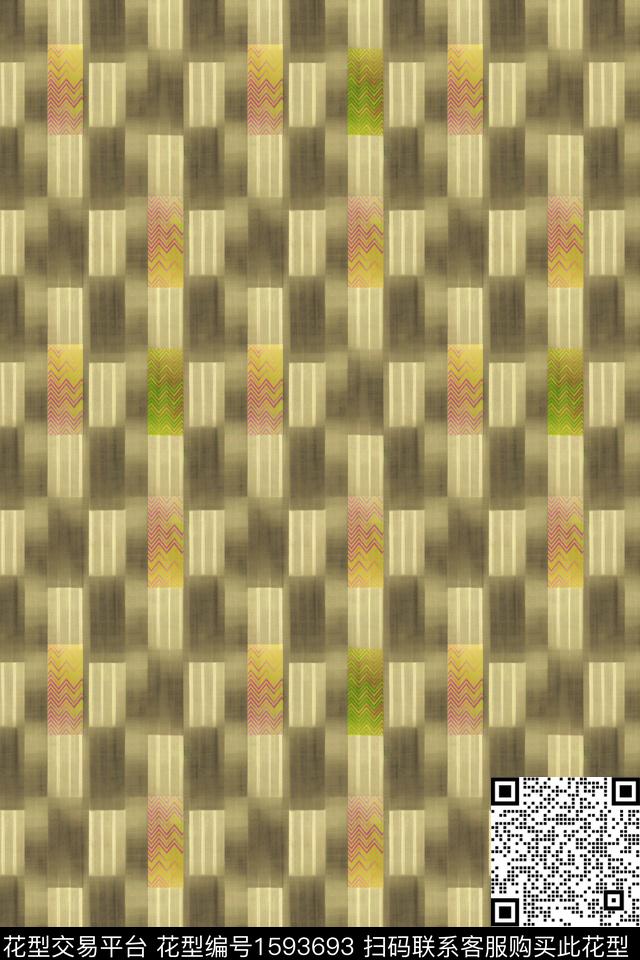 几何女装混合拼接数码印花华亿平台下载（图片编号: 1593693） - 瓦栏（Walan）