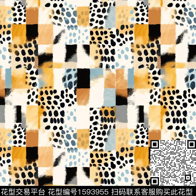 豹纹动物纹彩色几何数码印花华亿平台下载（图片编号: 1593955） - 瓦栏（Walan）