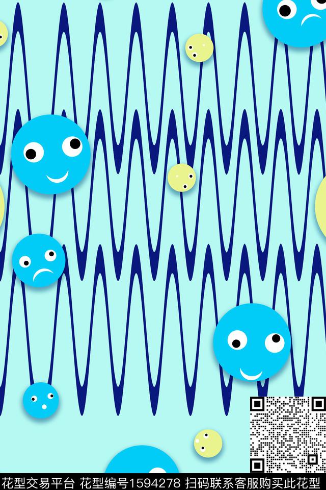 笑脸表情趣味传统印花华亿平台下载（图片编号: 1594278） - 瓦栏（Walan）