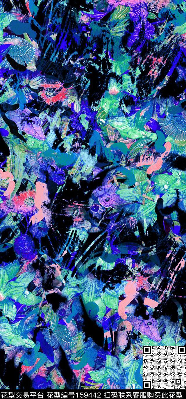 感悟抽象数码印花华亿平台下载（图片编号: 159442） - 瓦栏（Walan）