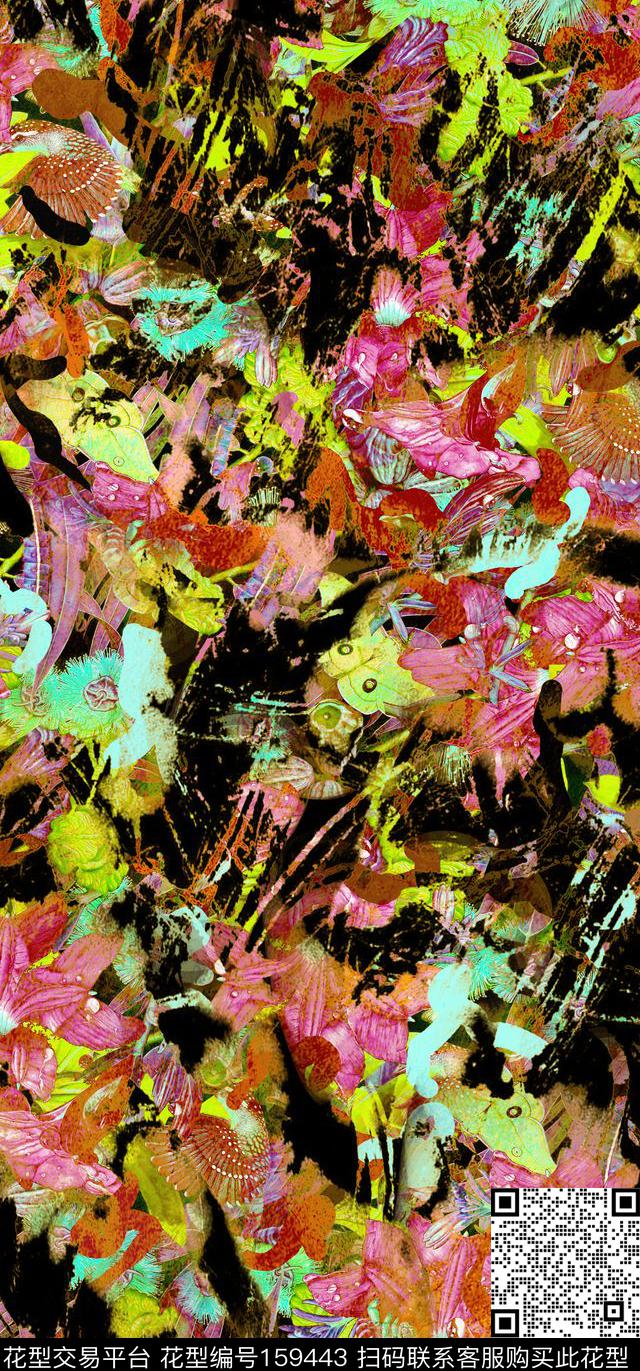 感悟抽象数码印花华亿平台下载（图片编号: 159443） - 瓦栏（Walan）