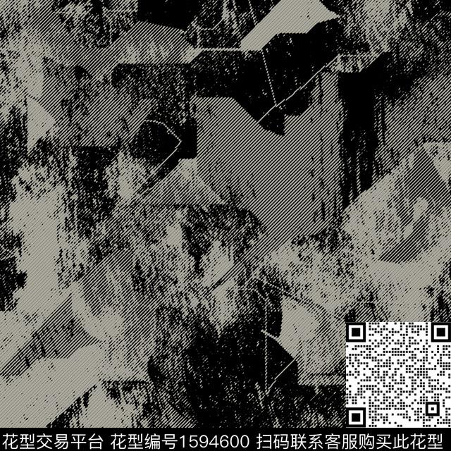 肌理抽象数码印花华亿平台下载（图片编号: 1594600） - 瓦栏（Walan）