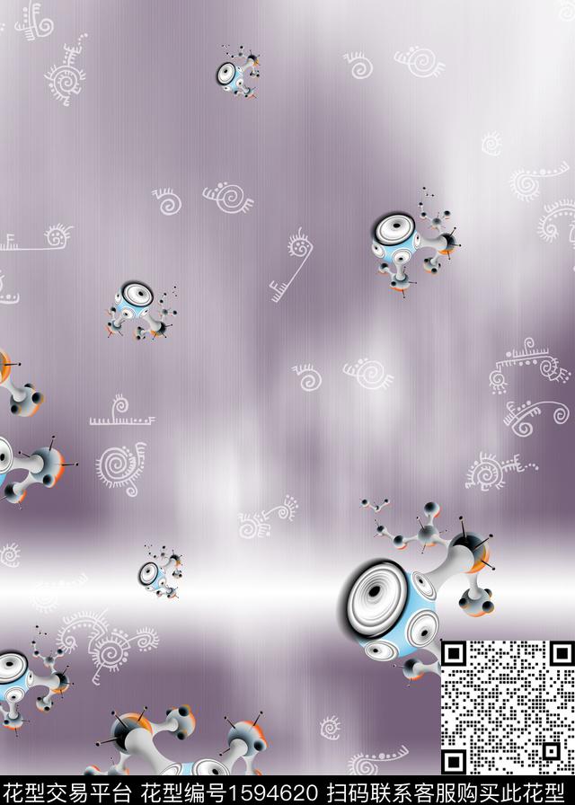 定位花几何男装数码印花华亿平台下载（图片编号: 1594620） - 瓦栏（Walan）