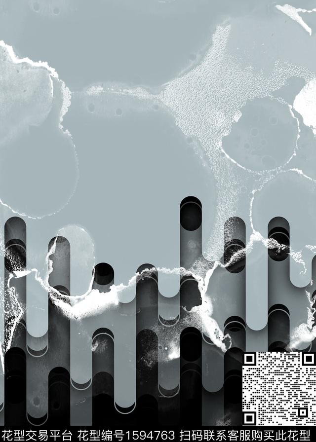 抽象底纹定位花数码印花华亿平台下载（图片编号: 1594763） - 瓦栏（Walan）