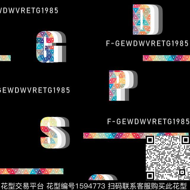 几何男装字母数码印花华亿平台下载（图片编号: 1594773） - 瓦栏（Walan）