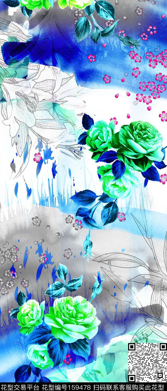 时尚定位数码印花华亿平台下载（图片编号: 159478） - 瓦栏（Walan）