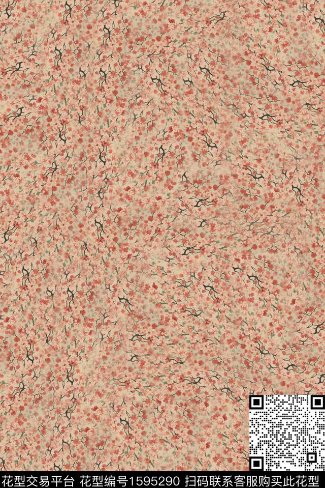 花卉数码印花华亿平台下载（图片编号: 1595290） - 瓦栏（Walan）