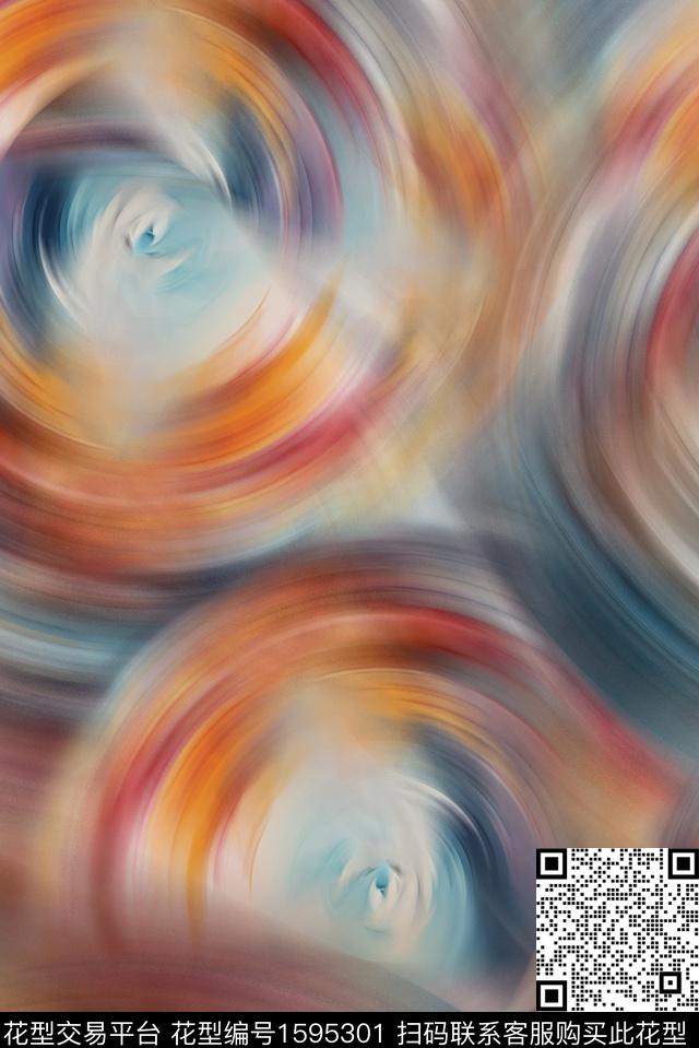抽象漩涡数码印花华亿平台下载（图片编号: 1595301） - 瓦栏（Walan）
