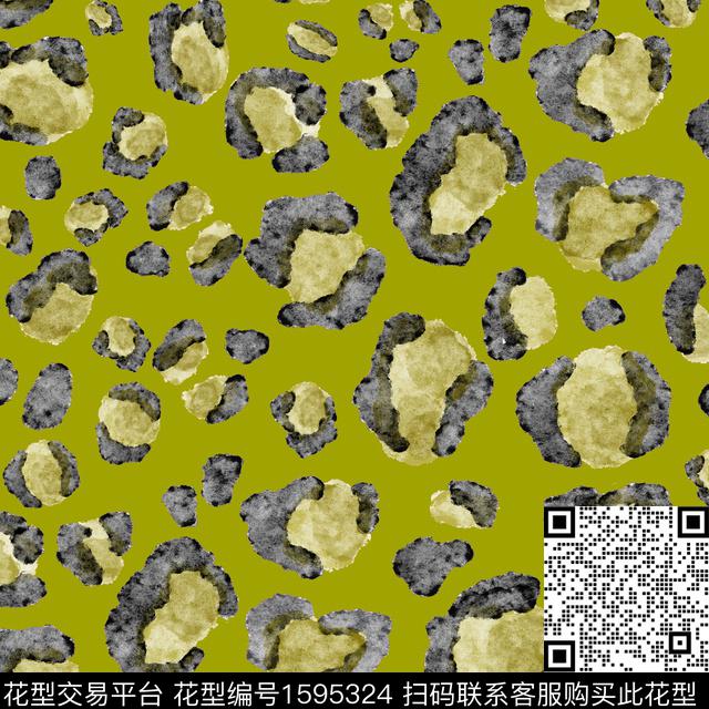 水彩笔触数码印花华亿平台下载（图片编号: 1595324） - 瓦栏（Walan）