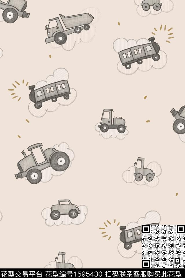 趣味真丝汽车数码印花华亿平台下载（图片编号: 1595430） - 瓦栏（Walan）