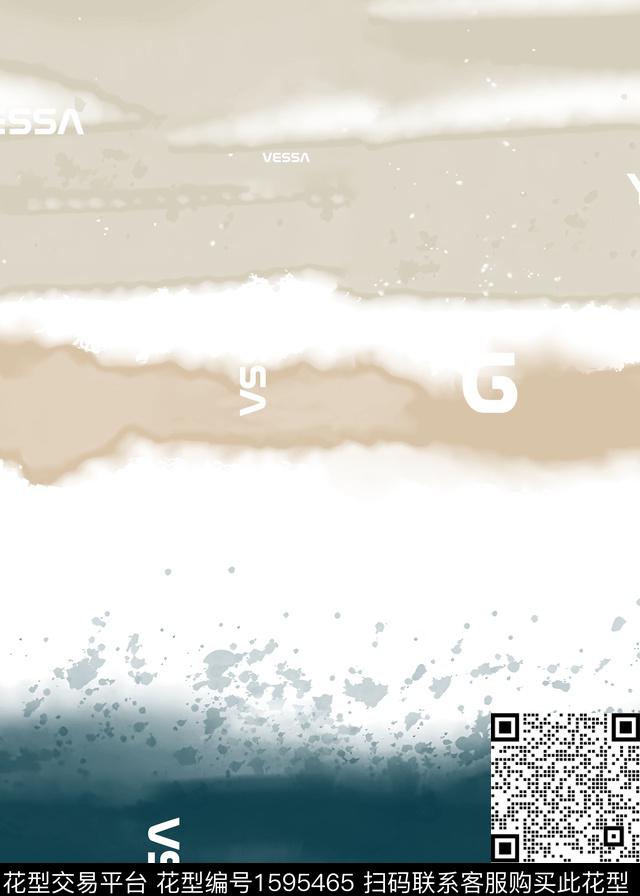 定位花扎染华亿平台抽象男装数码印花华亿平台下载（图片编号: 1595465） - 瓦栏（Walan）