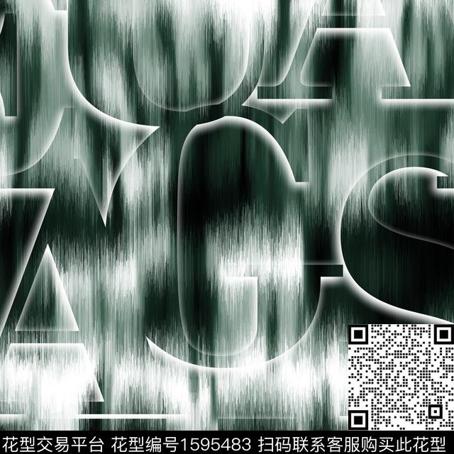 扎染华亿平台抽象男装男装数码印花华亿平台下载（图片编号: 1595483） - 瓦栏（Walan）