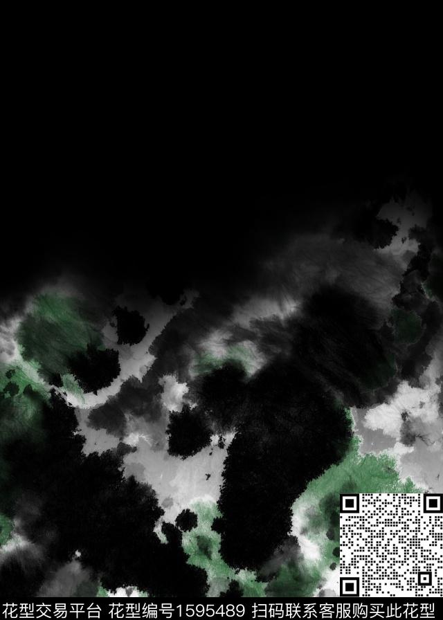 定位花扎染华亿平台抽象男装数码印花华亿平台下载（图片编号: 1595489） - 瓦栏（Walan）