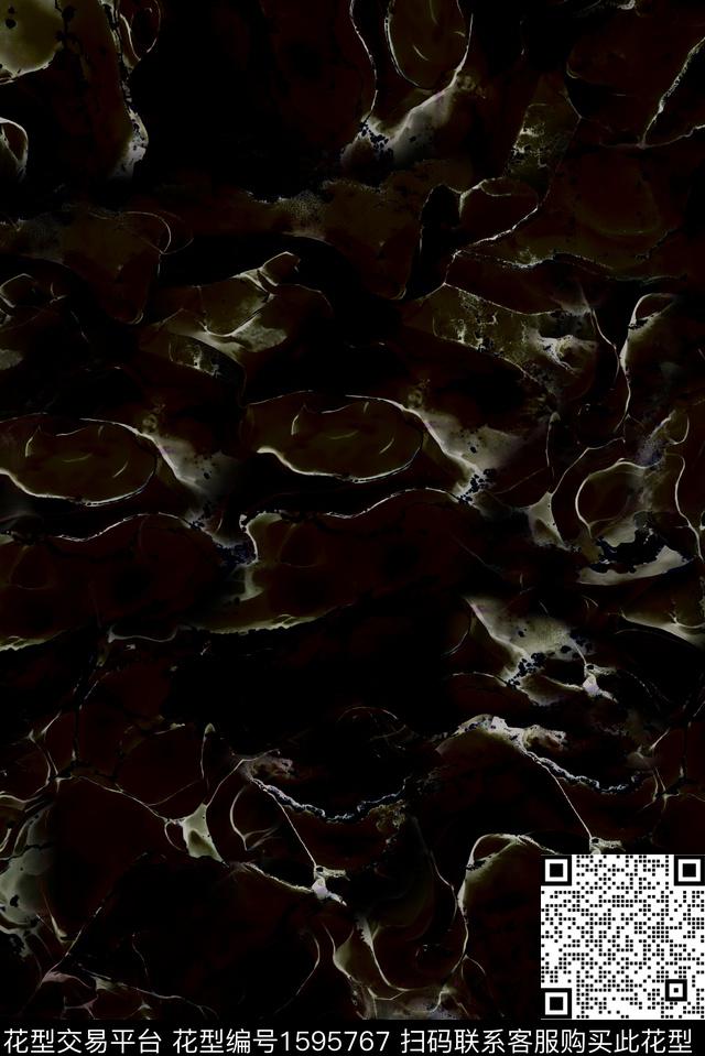 晕染肌理水彩抽象数码印花华亿平台下载（图片编号: 1595767） - 瓦栏（Walan）