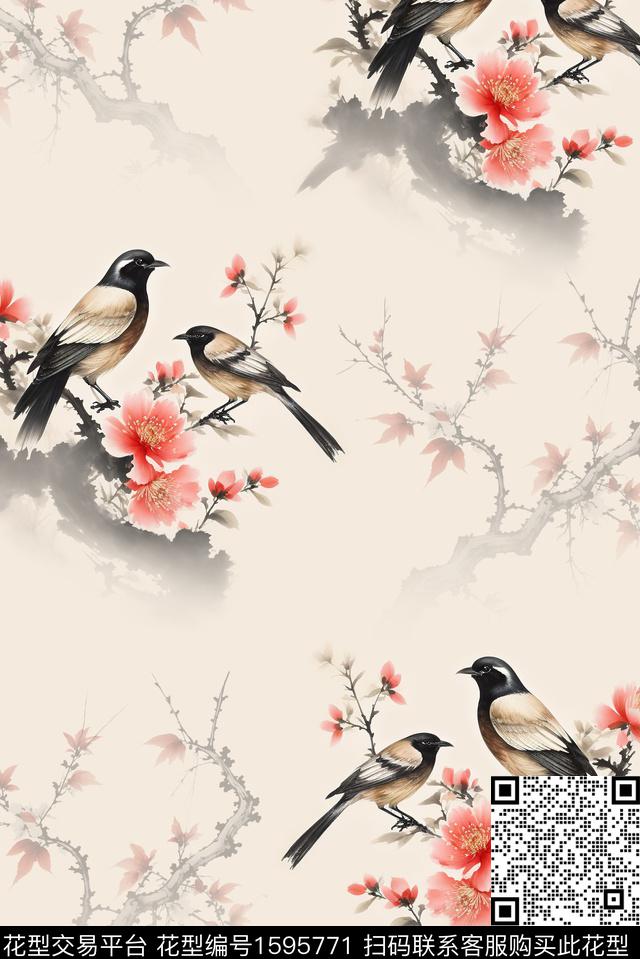 中国风数码印花华亿平台下载（图片编号: 1595771） - 瓦栏（Walan）