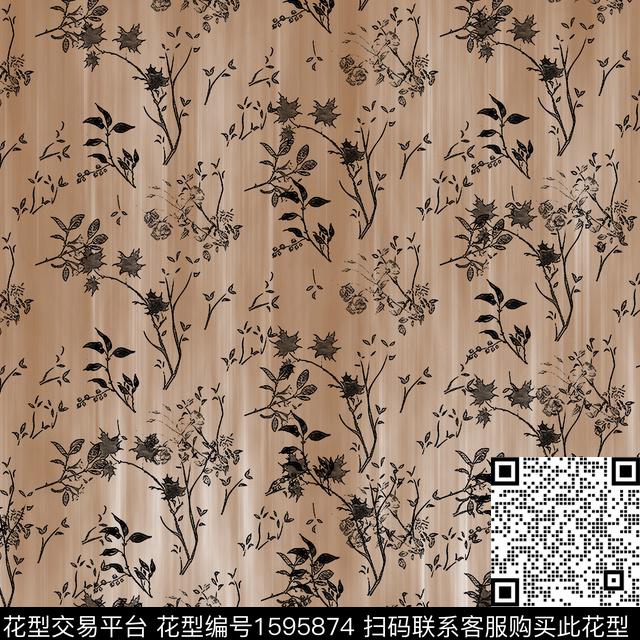 模糊底纹花卉绿植树叶数码印花华亿平台下载（图片编号: 1595874） - 瓦栏（Walan）