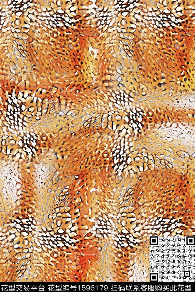 豹纹动物纹抽象数码印花华亿平台下载（图片编号: 1596179） - 瓦栏（Walan）