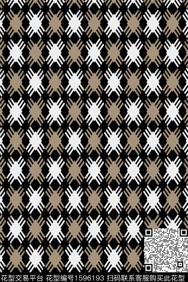 格子几何连续传统印花华亿平台下载（图片编号: 1596193） - 瓦栏（Walan）