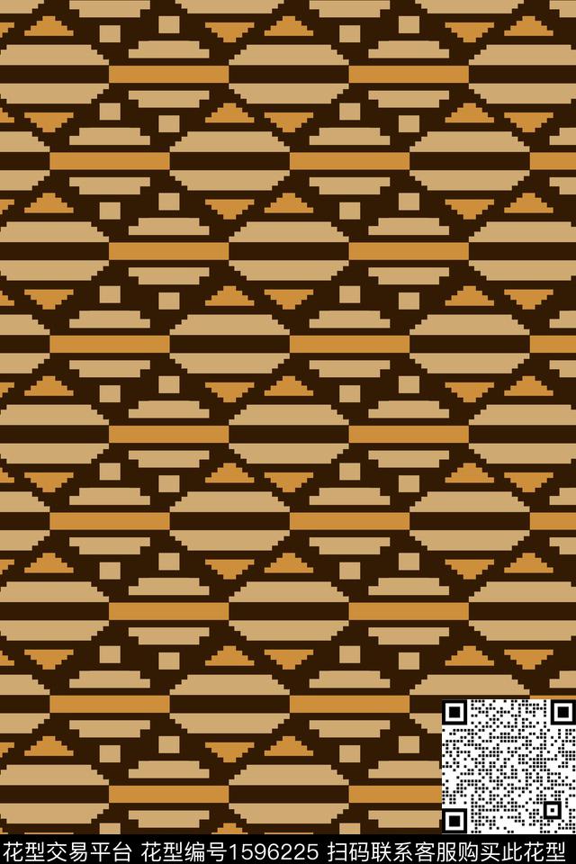 格子几何条纹数码印花华亿平台下载（图片编号: 1596225） - 瓦栏（Walan）