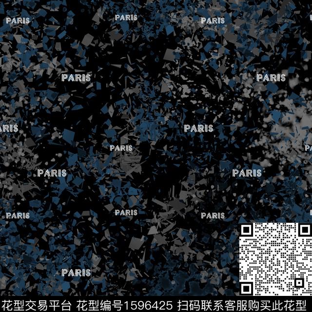 抽象碎片字母数码印花华亿平台下载（图片编号: 1596425） - 瓦栏（Walan）