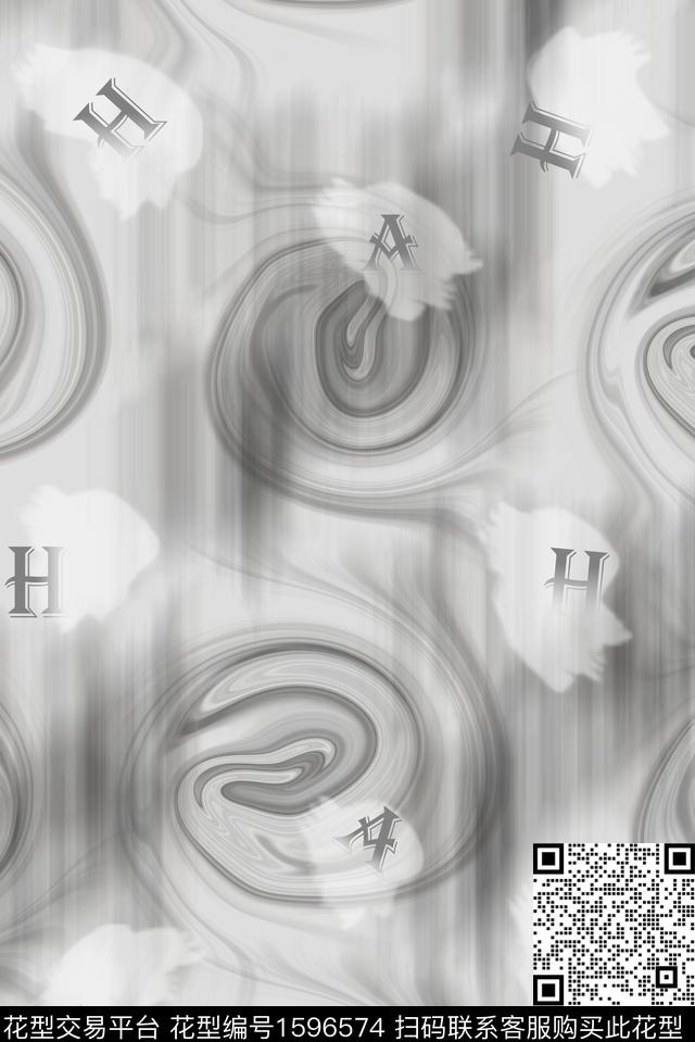 抽象字母数码印花华亿平台下载（图片编号: 1596574） - 瓦栏（Walan）