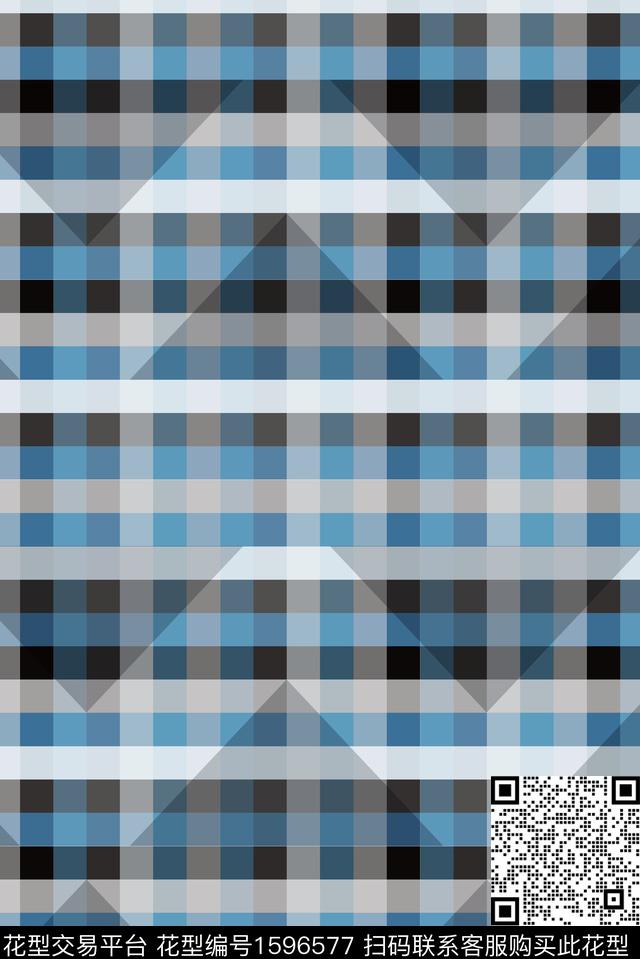 格子几何条纹传统印花华亿平台下载（图片编号: 1596577） - 瓦栏（Walan）