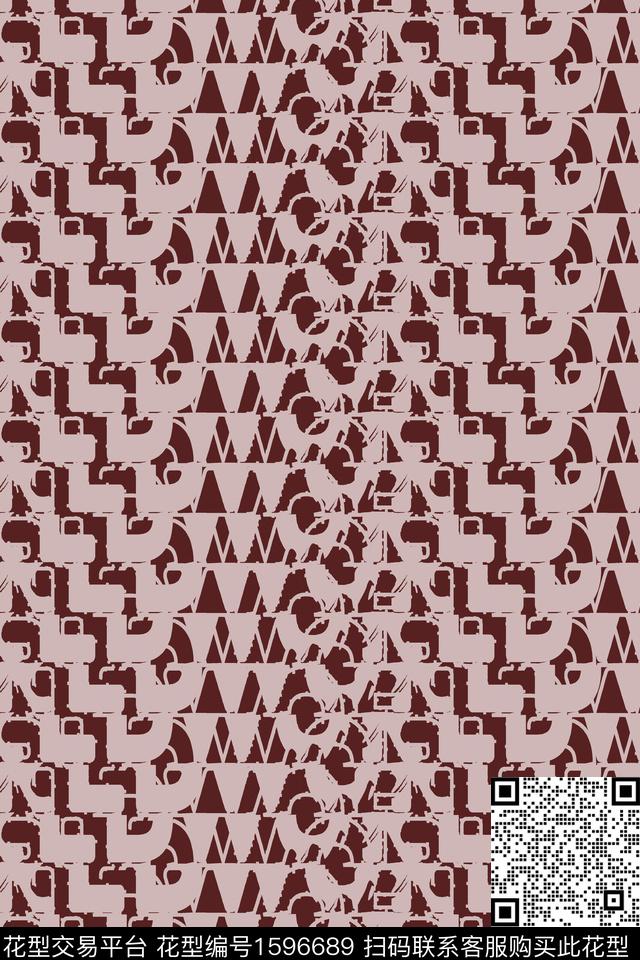 几何条纹羊毛衫数码印花华亿平台下载（图片编号: 1596689） - 瓦栏（Walan）