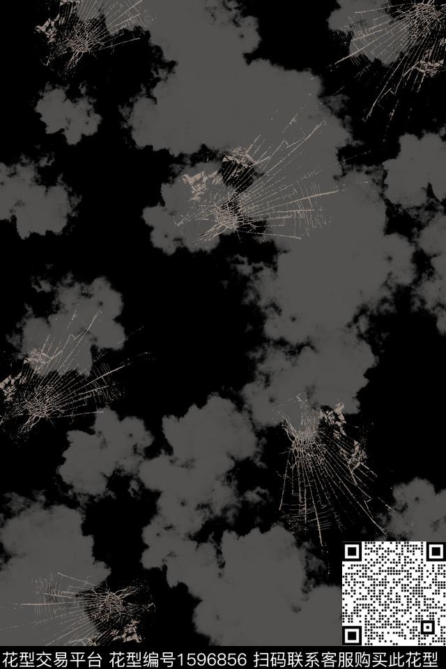 抽象云雾玻璃碎裂数码印花华亿平台下载（图片编号: 1596856） - 瓦栏（Walan）