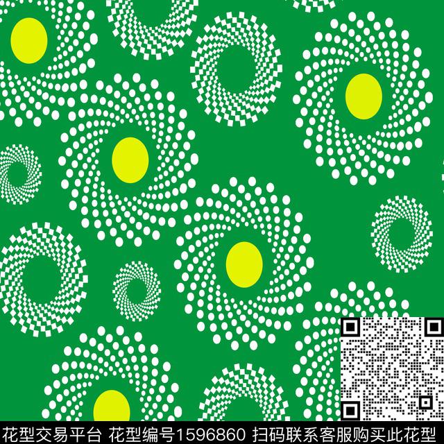 几何简约波点传统印花华亿平台下载（图片编号: 1596860） - 瓦栏（Walan）