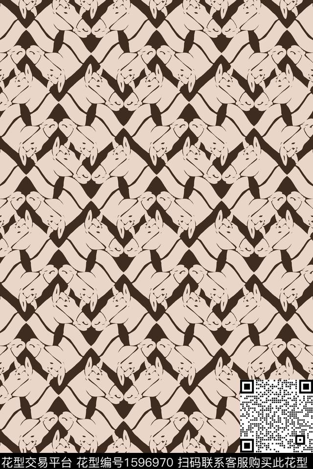 马马头动物传统印花华亿平台下载（图片编号: 1596970） - 瓦栏（Walan）